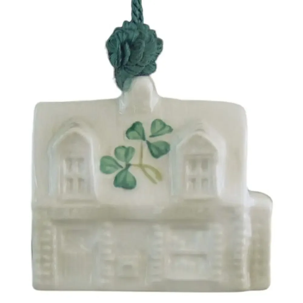 NWB Vintage Irish BelleeK Porcelain Christmas ornaments bundle of 7 pieces